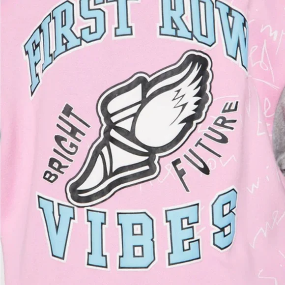 NWT FIRST ROW COLOR BLOCK COMBO ALL OVER GRAPHIC PRINT PUFF PRINT HOODIE XL - Picture 6 of 11